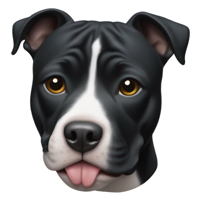 Black staff dog with white nose  sticker