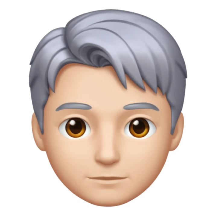 man with metalic hair sticker