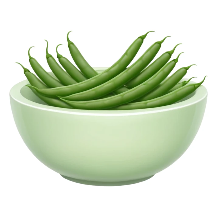 LITTLE LONG BEANS IN THE WHITE BOWL sticker