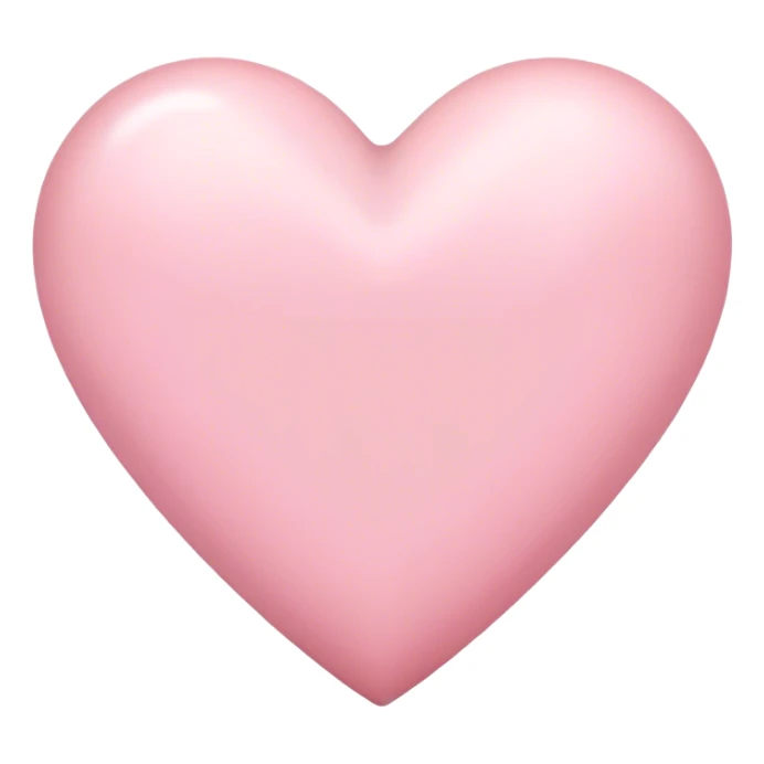 long light pink heart sticker