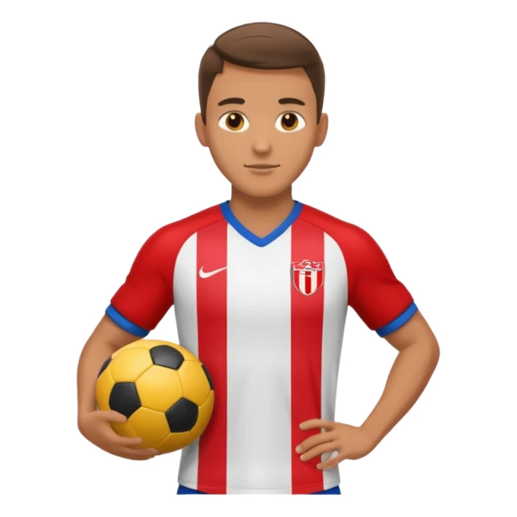 footballer with ball sticker