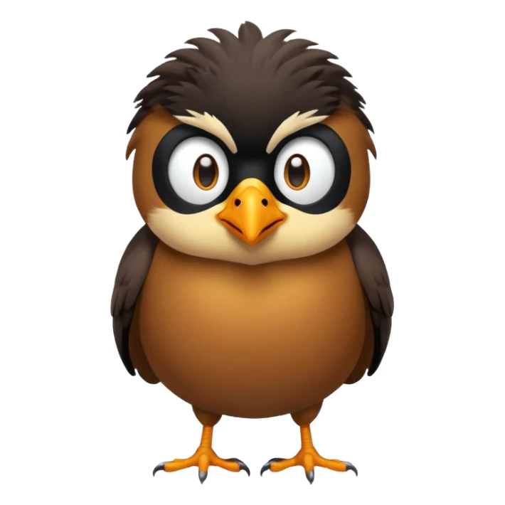 A cute common myna bird cute emoji sticker