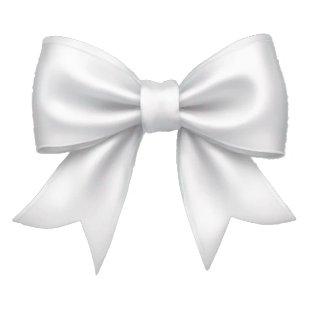 white satin bow sticker