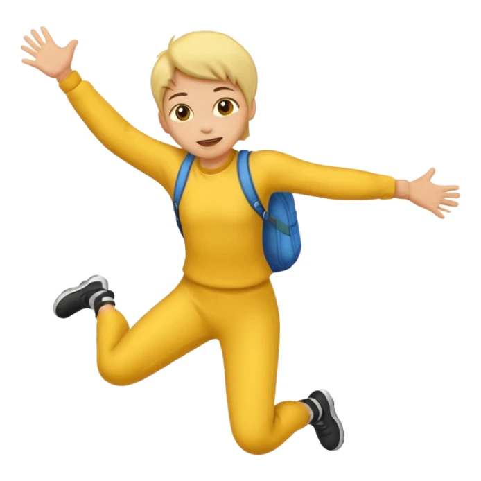 Make an emoji of a person jumping sticker