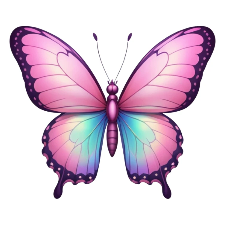 Pink butterfly sticker