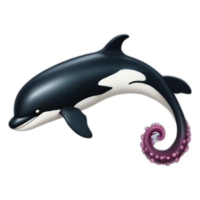 orcas tail with kraken tentacle and seal head sticker