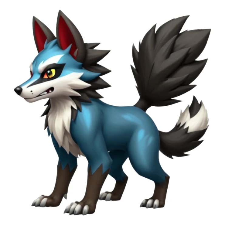 Shiny Epic Handsome Cool Badass Obstagoon-Luxray-Lycanroc-fusion sticker
