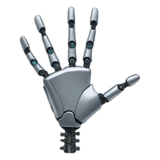 thin robot hand sticker