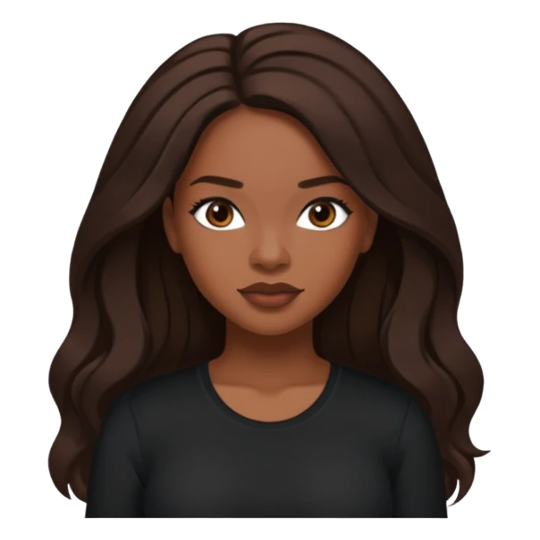 Brandi Williams from Blaque with long dark brown hair  sticker