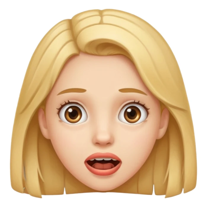 girl with braces, surprised sticker