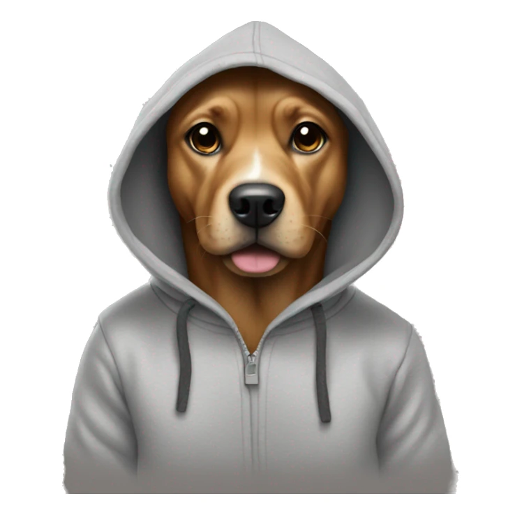 Dog wearing hoodies sticker