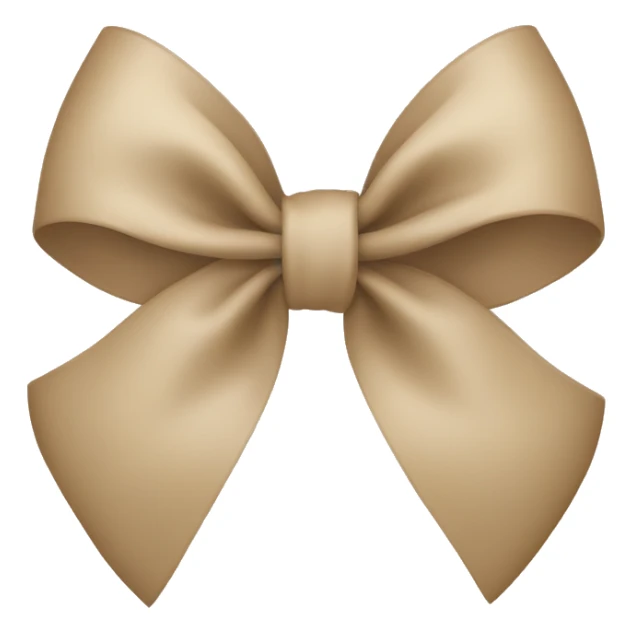 beige bow sticker