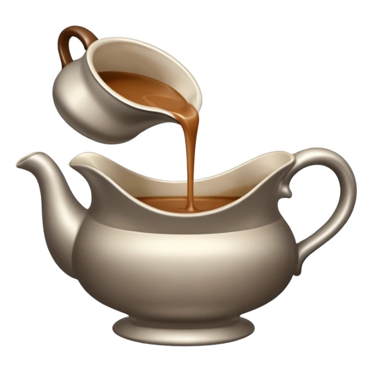 gravy boat pouring out gravy sticker