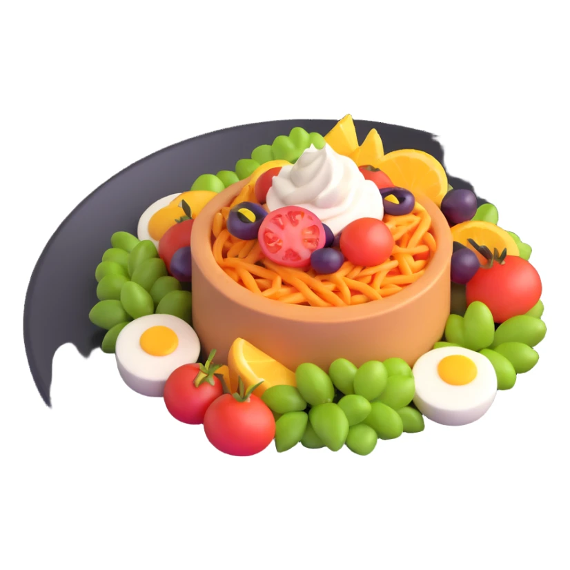 gourmet dish with garnish, delicious food sticker