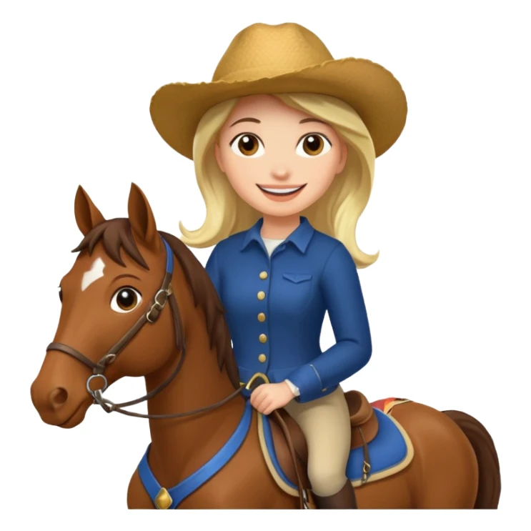 women on horse sticker