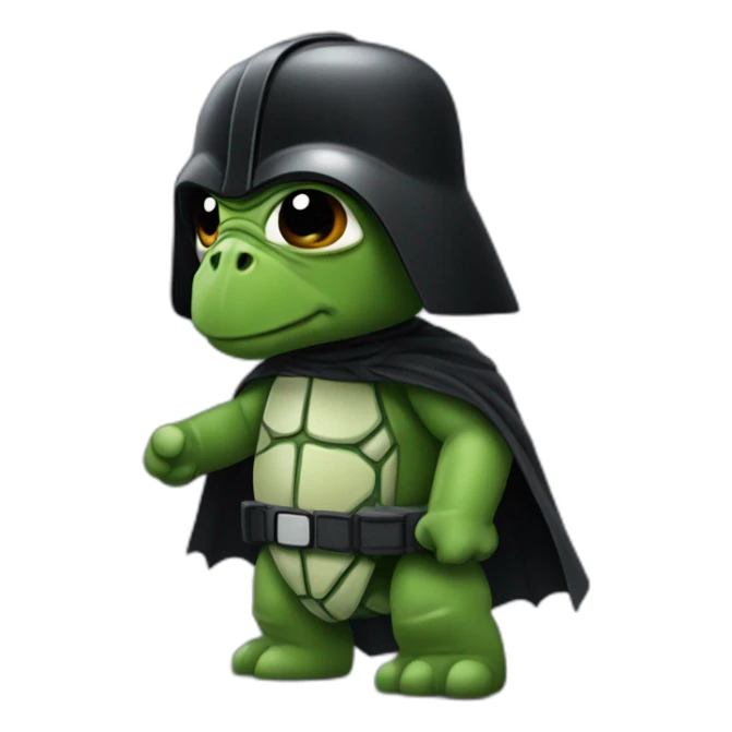 Dark Vador chevauchant une tortue sticker