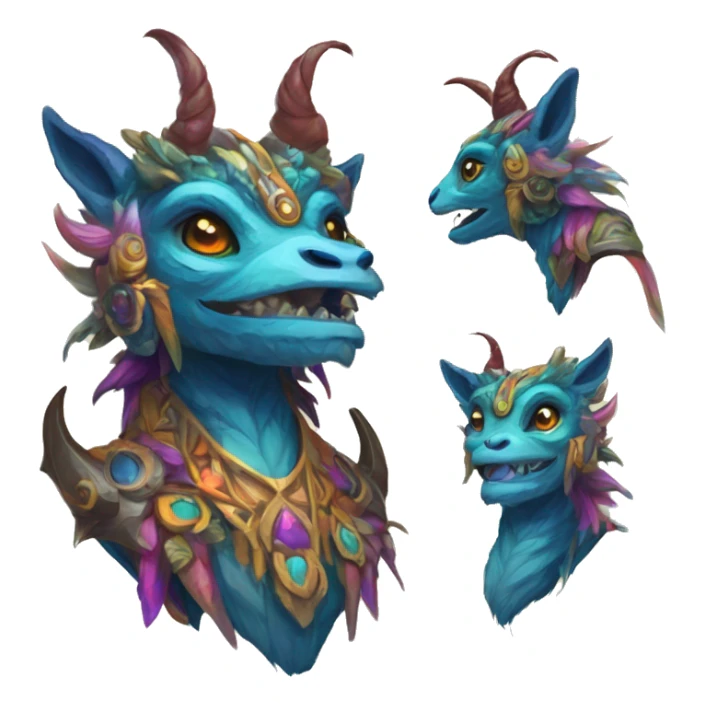 Colorful vernid fantasy creature LiLaiRa GriffSnuff Kamirah Falvie sticker