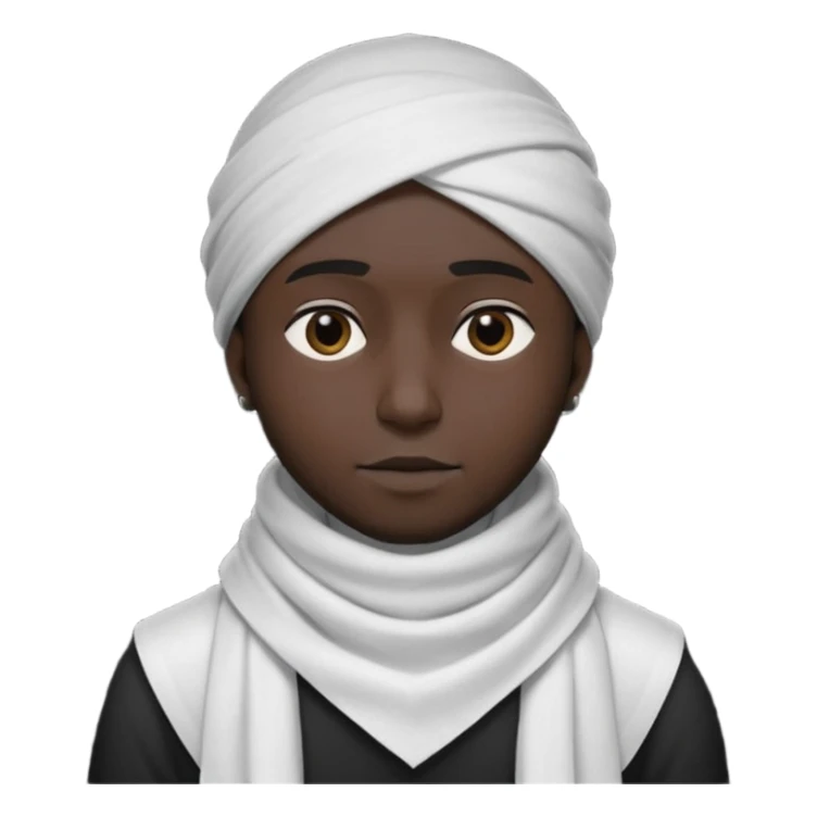 A guy with a triangle body with no arms and legs then his head is a perfect circle and his head is also black then give him a hat that doesn’t go behind his head, and last but not least give him a white scarf sticker