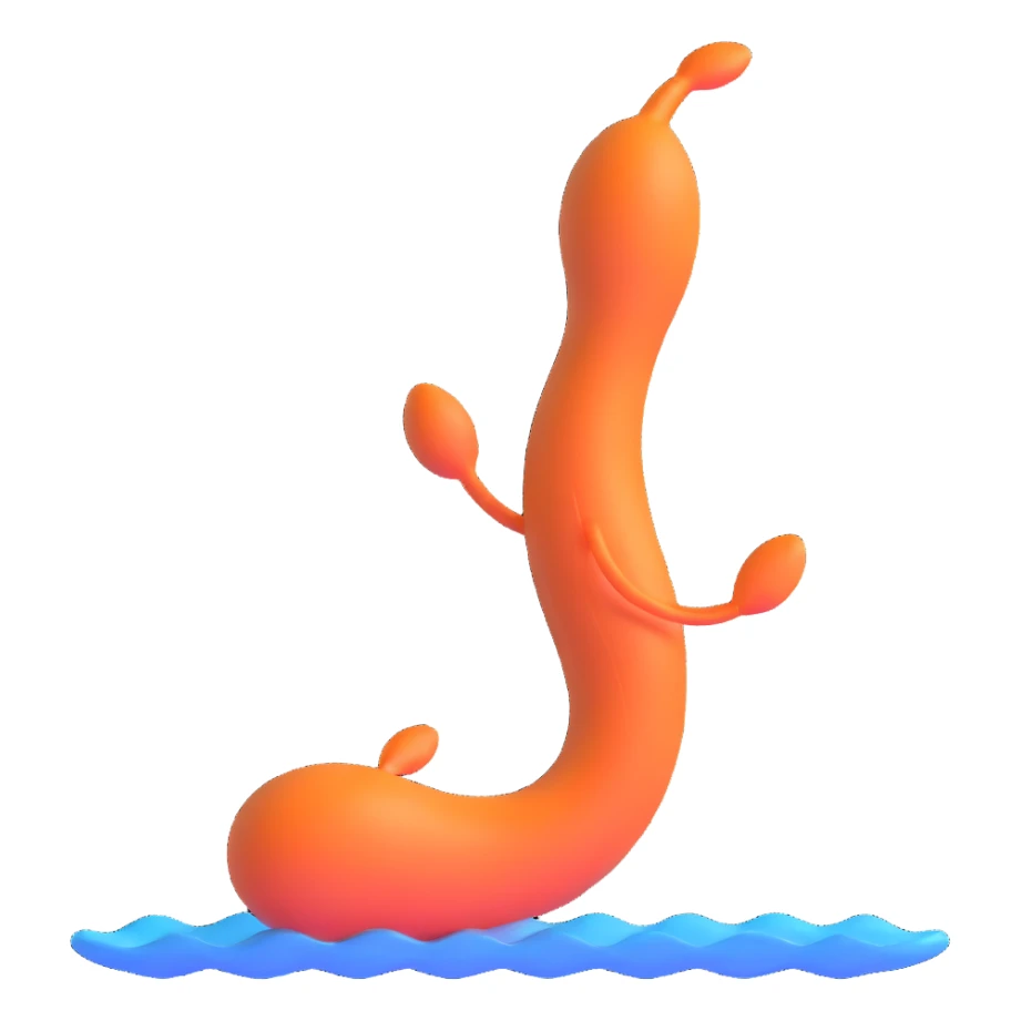 spermatozoid in a dynamic swimming pose sticker
