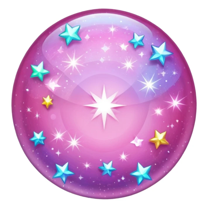 The glittering flashes of sparkles of pink color sticker