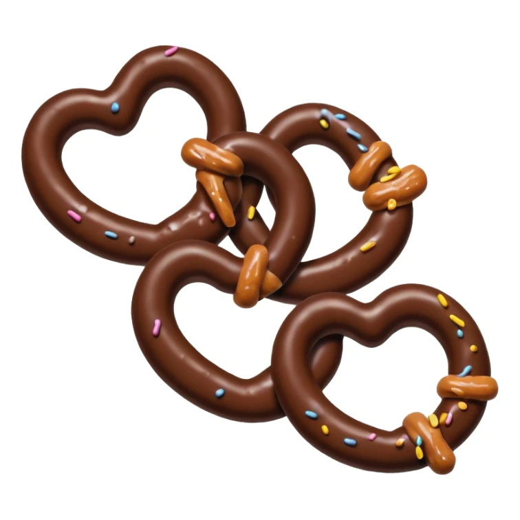  chocolate dipped pretzels with dark chocolate drizzle  sticker