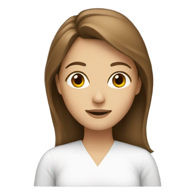 White women with brown hair studying sticker