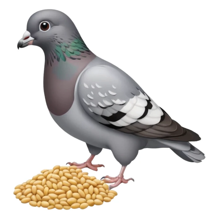 Pigeon wants to eat some grains sticker