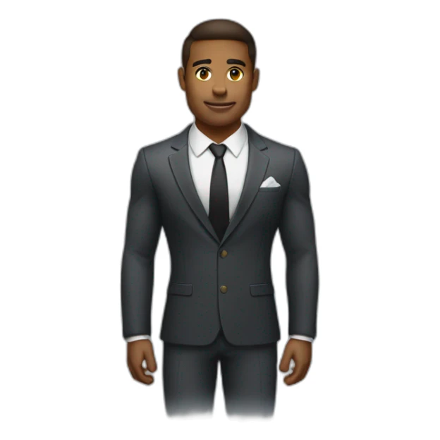 Muscular man wearing an elegant suit sticker