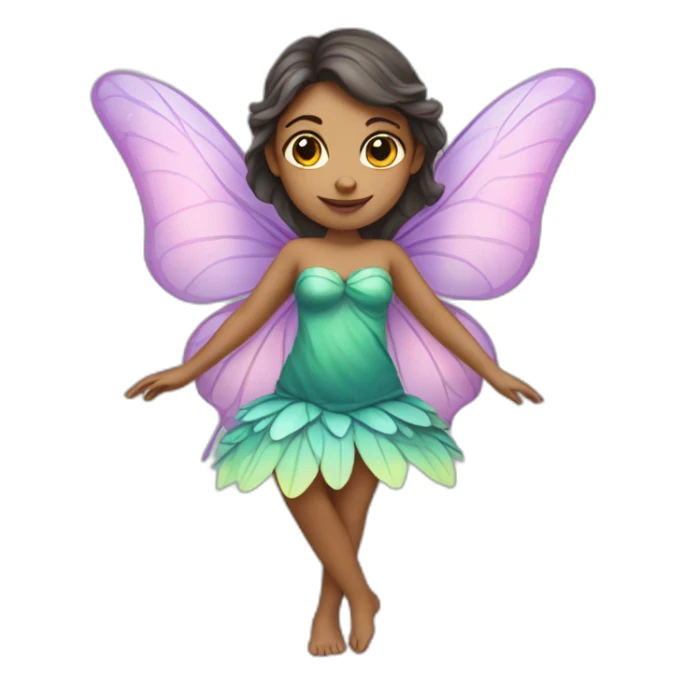 Female fairy with butterfly wings sticker