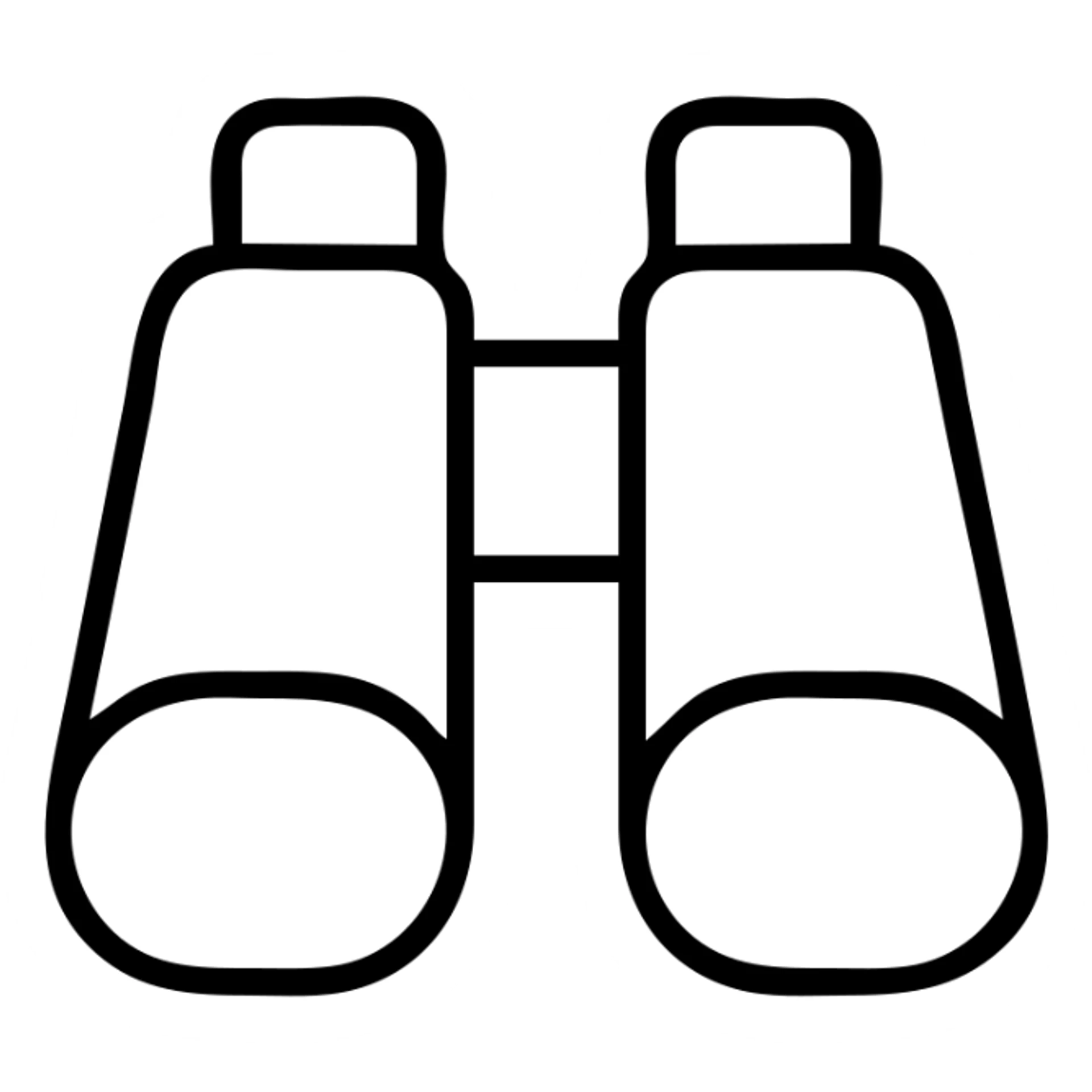 binoculars outlined icon sticker