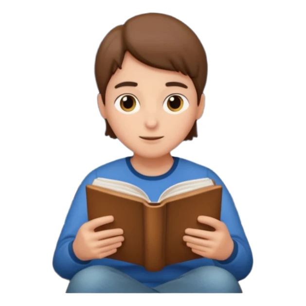 adult learning with a book in the night sticker