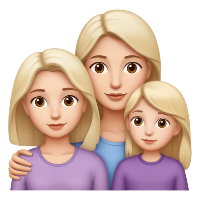 Une maman avec deux filles et un papa sticker