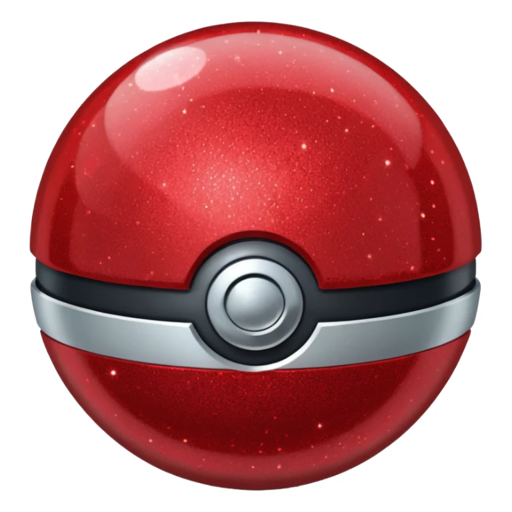 red glitter pokeball  sticker