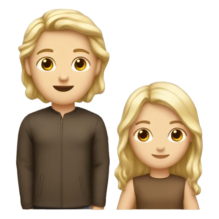 2 besties (1 with blond hair, 1 with brown hair) sticker