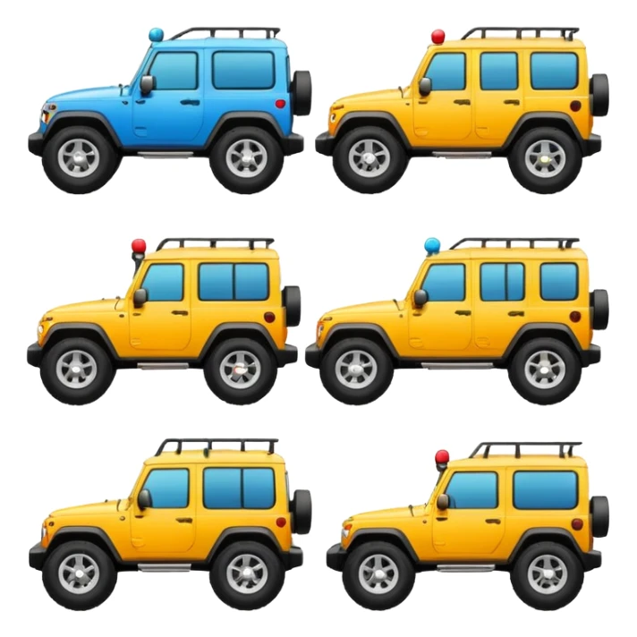 do multiple adventure offroad emojis sticker