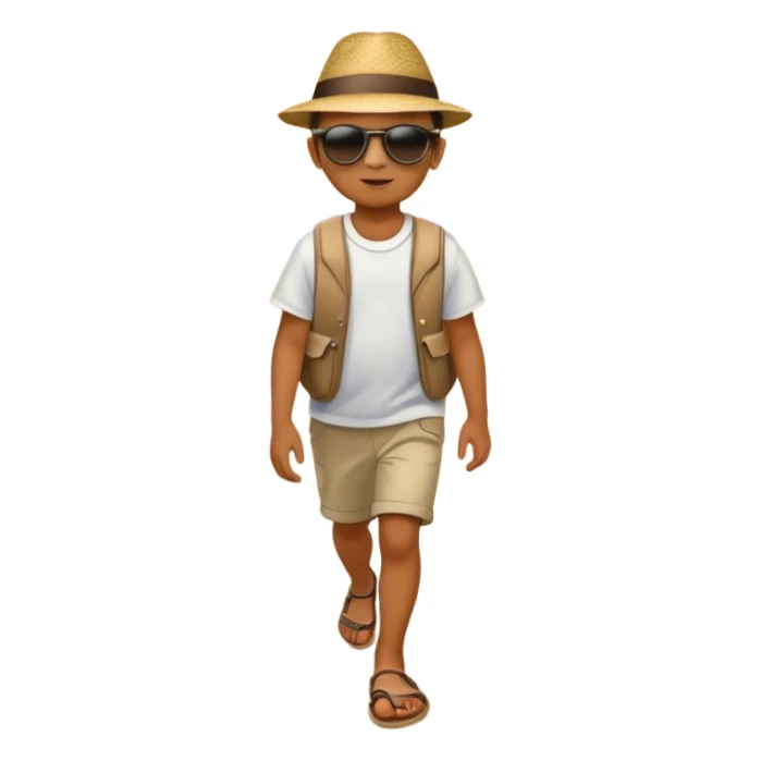 A quiet beach at sunset. **Baby footsteps trail behind larger ones**,  sticker