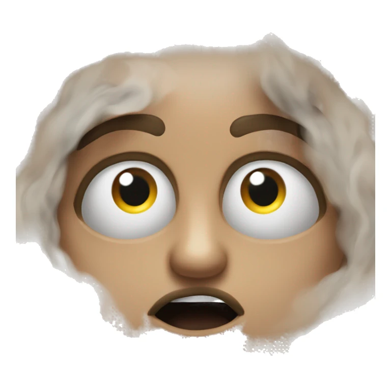 emoji with this mouth☹️ & , emoji with color and eyebrows😡 , With this smoke coming out of its nose😤 and these eyes😳 sticker