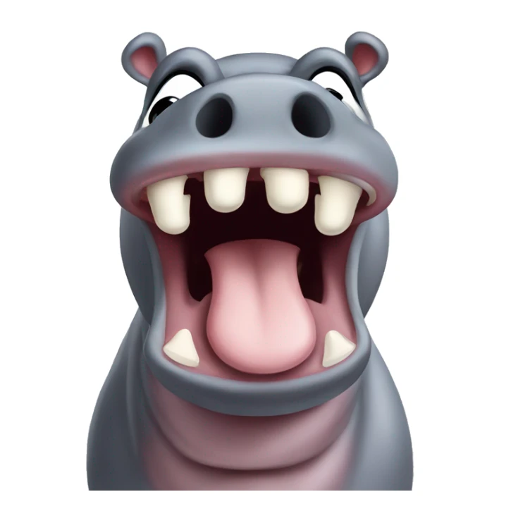 Hippopotamus farting  sticker