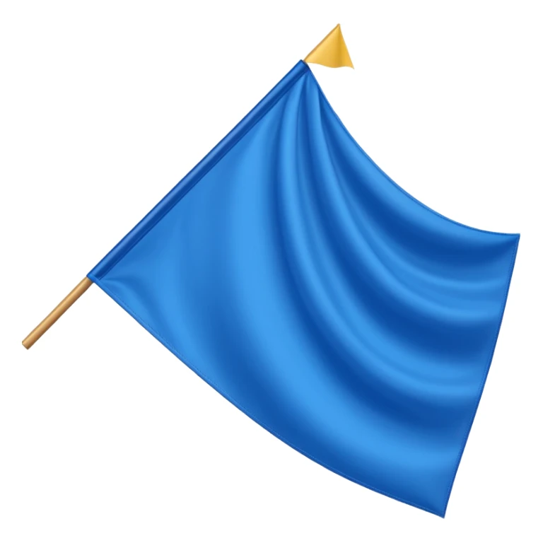 a blue triangle flag sticker