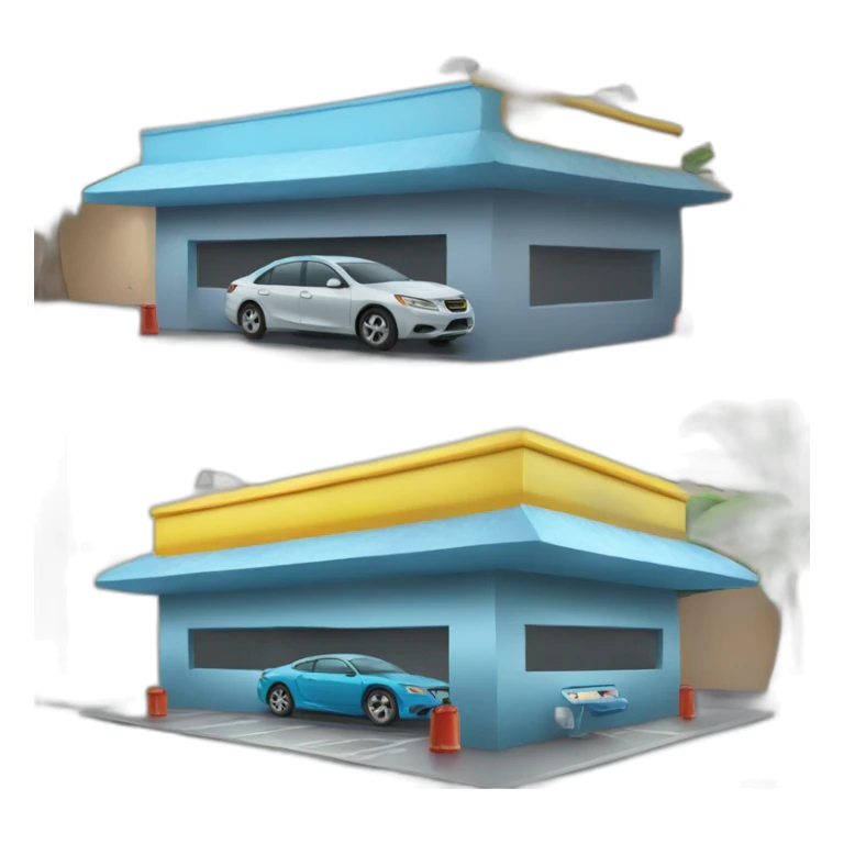 selfwash on top and carwash on bottom sign sticker