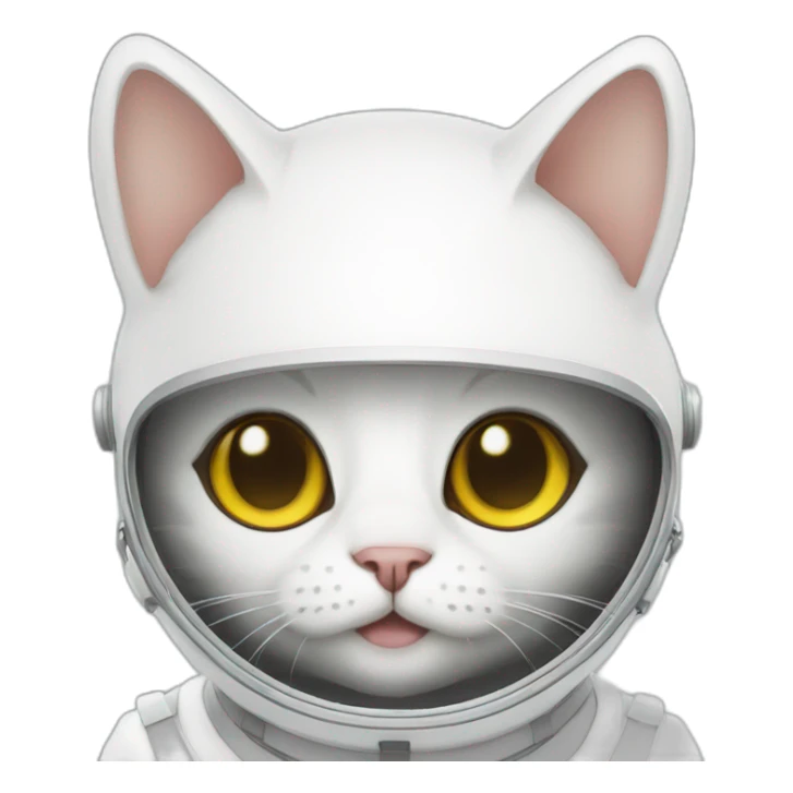 white cat in a hazmat suit sticker