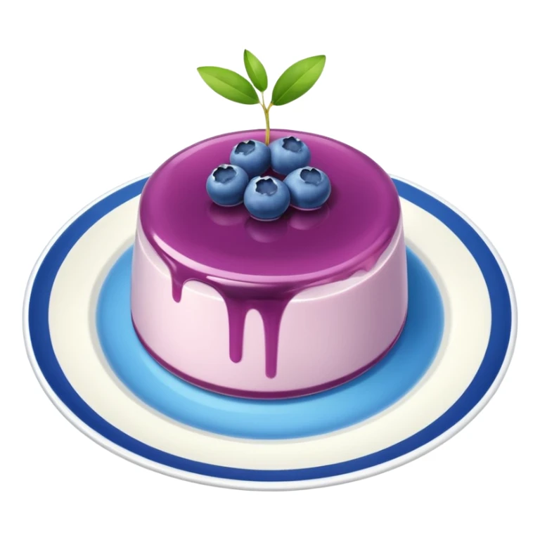 Blueberry pannacotta plate sticker