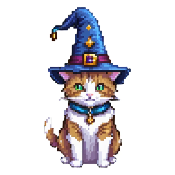 wizard cat sticker