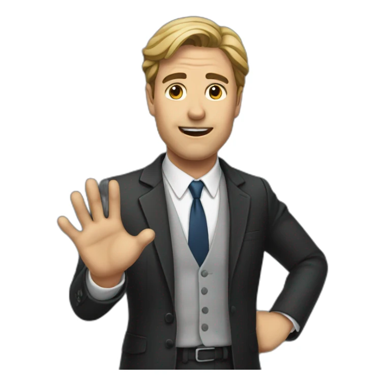 lawyer swearing with his hand sticker