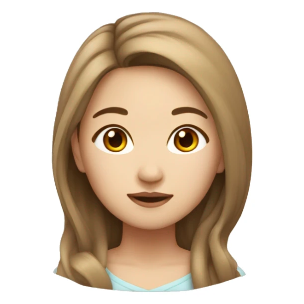 gorgeous asian girl with light brown hair sticker