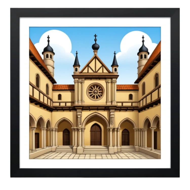 disagreements over architectural style) olden times 16th century sticker