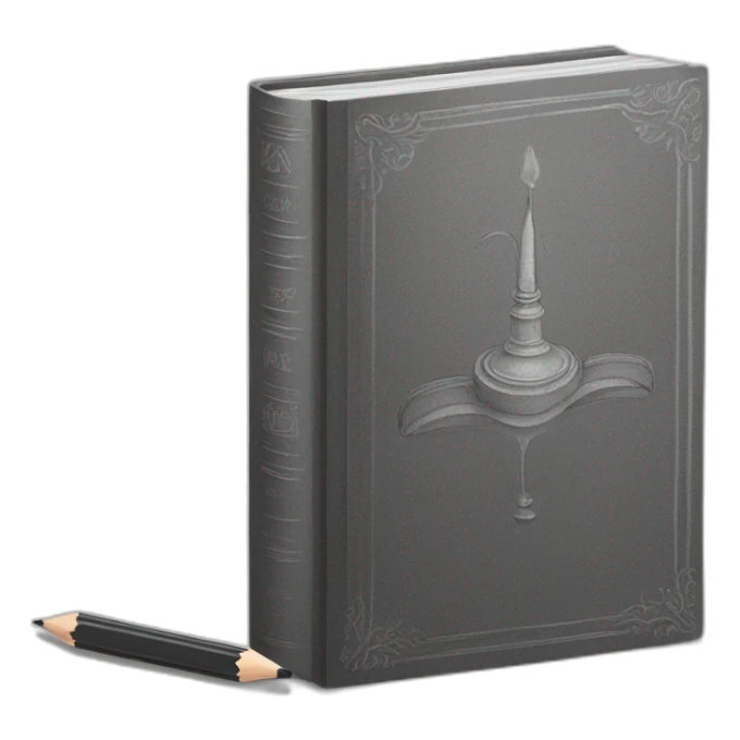 book of pencil drawings sticker