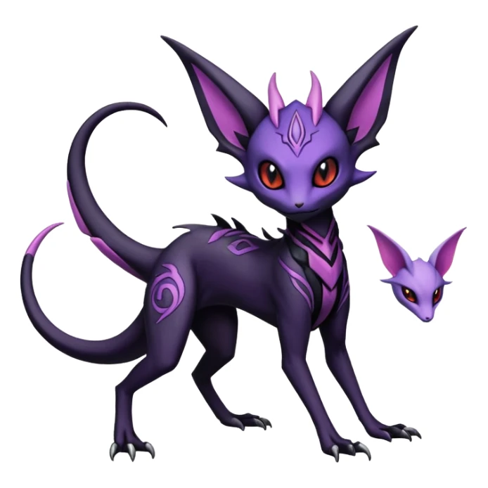 Salandit-Noivern-Espeon-Hybrid (Full body) sticker