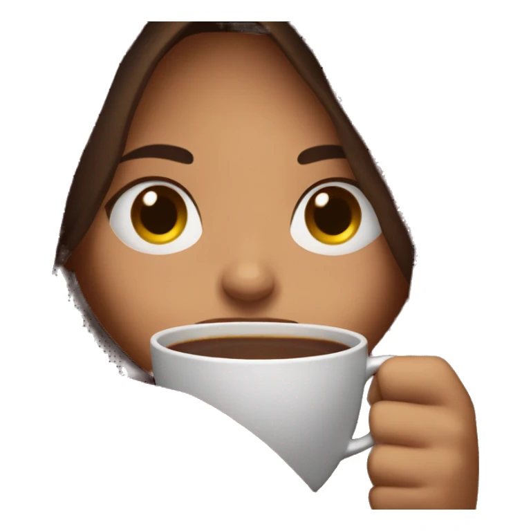 brunette girl inside a maroon blanket sipping coffee eyes closed sticker