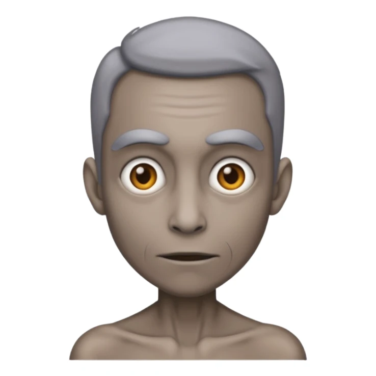 Mutant tall skinny gray realistic sticker